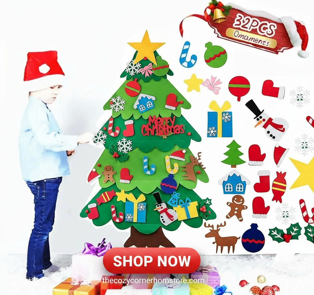 Kids DIY Felt Christmas Tree - Vibrant and Fun