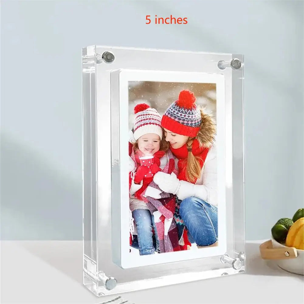 Acrylic Digital Photo Frame - 5X7 Inch 2G Memory Battery