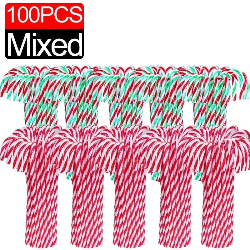 Candy Cane Ornament - Plastic 10/100Pcs