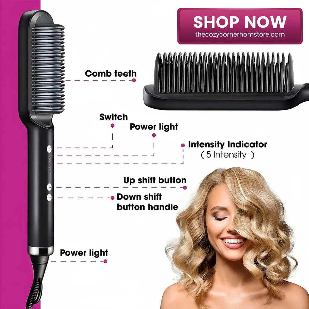 3-in-1 Pro Heated Hot Comb – Quick & Efficient Styling