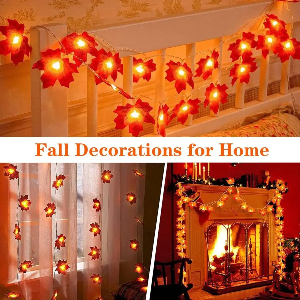 Leaf String Lights - USB/Battery