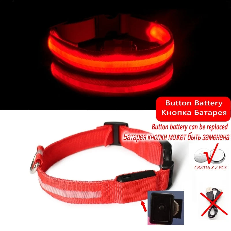 Led Dog Collar Light - For Dogs USB