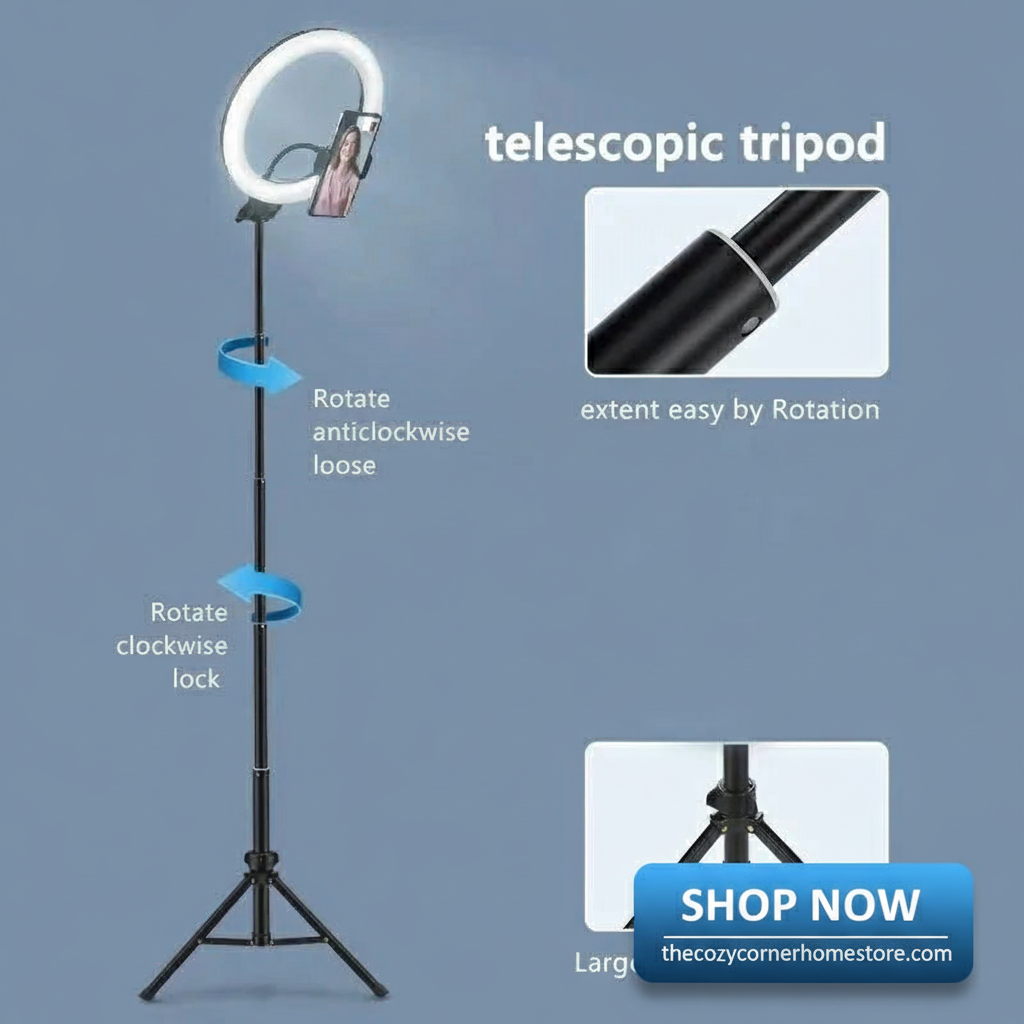 Video Selfie LED Ring Light - Bright and Portable