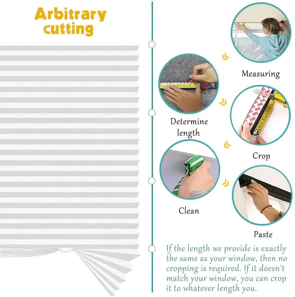 Adhesive Window Blinds - Blackout Shades