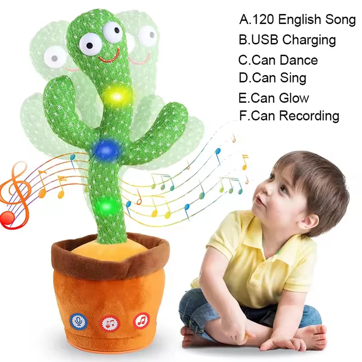 Talking Cactus Toy - Rechargeable