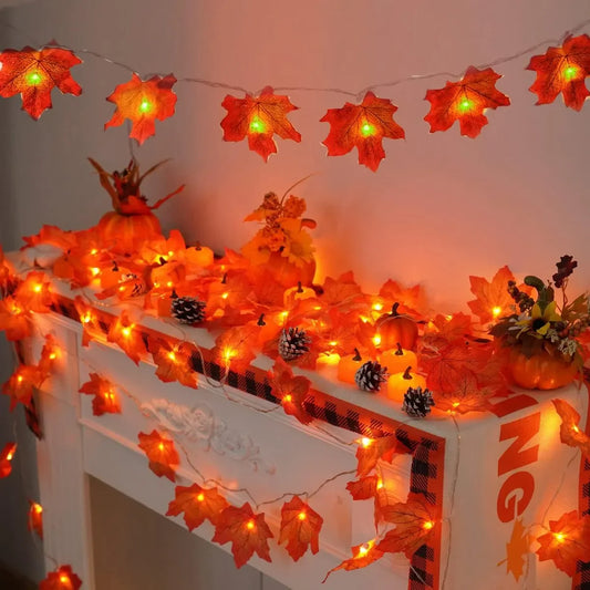 Leaf String Lights - USB/Battery