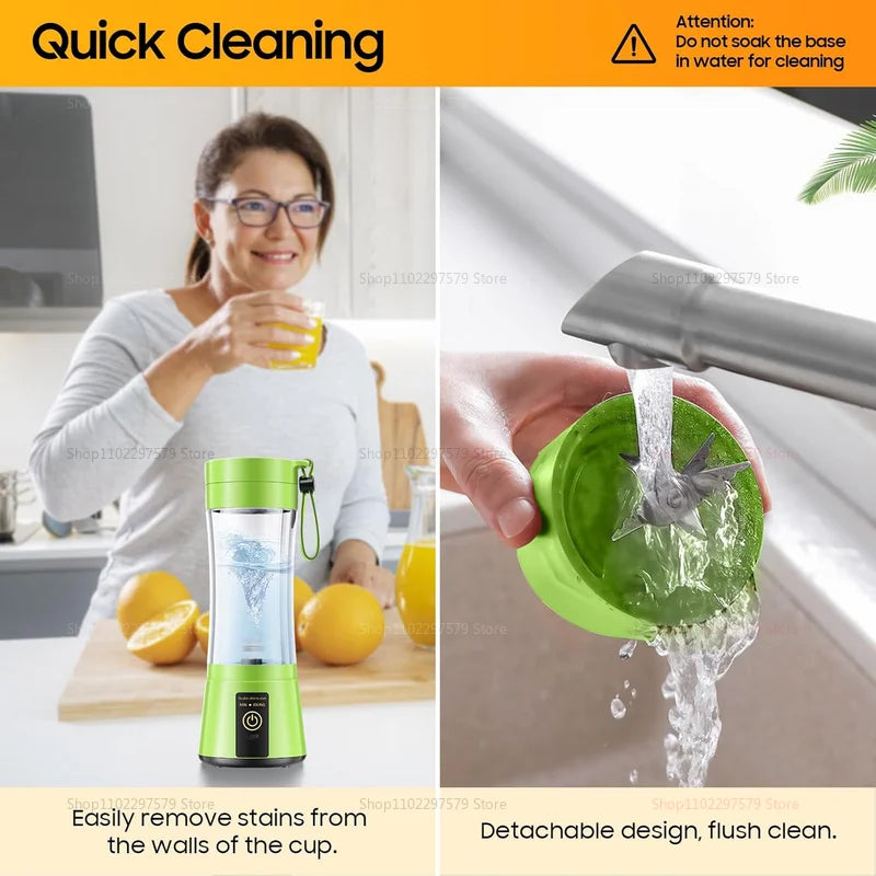 Portable Juice Mixer - USB Rechargeable Smoothie Maker