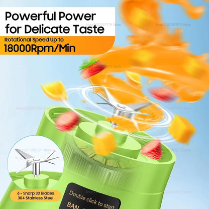 Portable Juice Mixer - USB Rechargeable Smoothie Maker