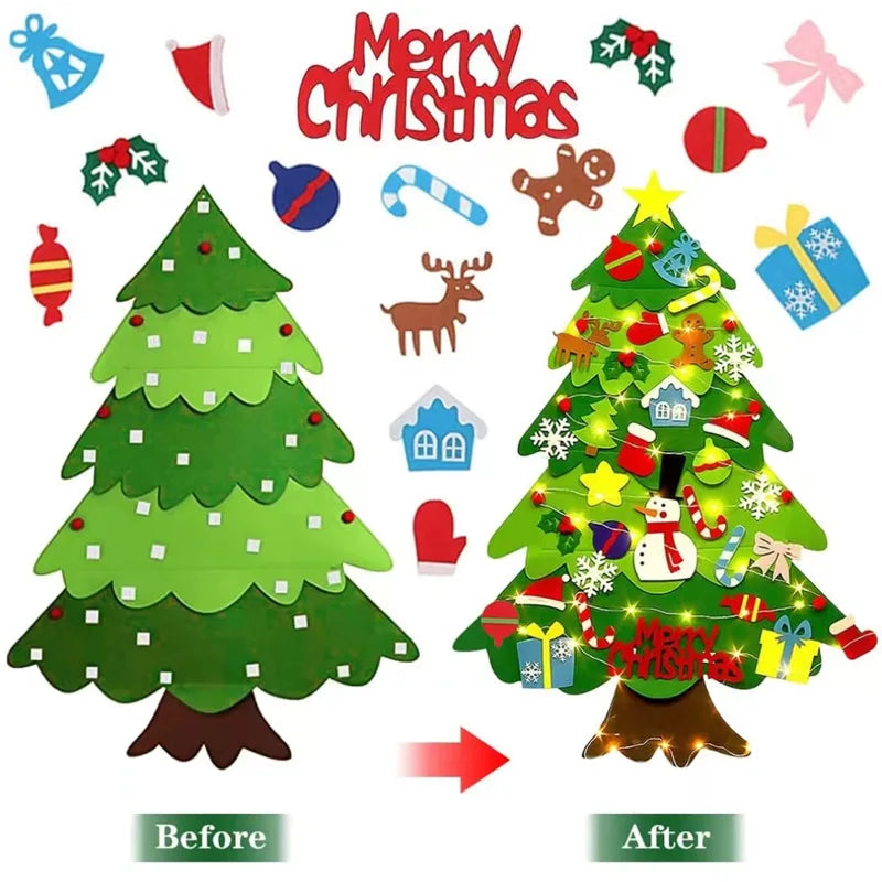 Kids DIY Felt Christmas Tree - Vibrant and Fun