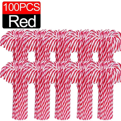 Candy Cane Ornament - Plastic 10/100Pcs