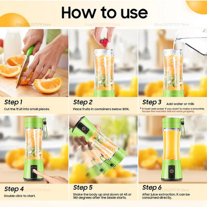 Portable Juice Mixer - USB Rechargeable Smoothie Maker