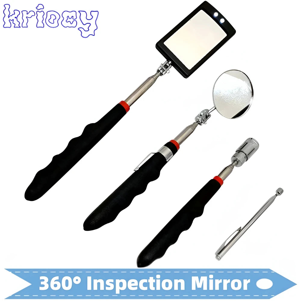 Mechanical Mirror - LED Light Telescoping