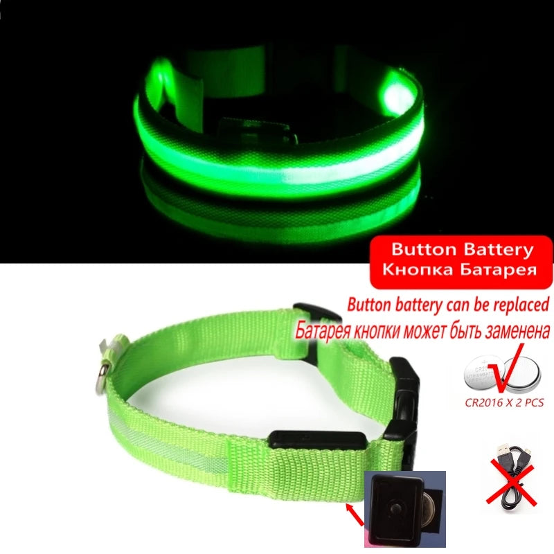 Led Dog Collar Light - For Dogs USB