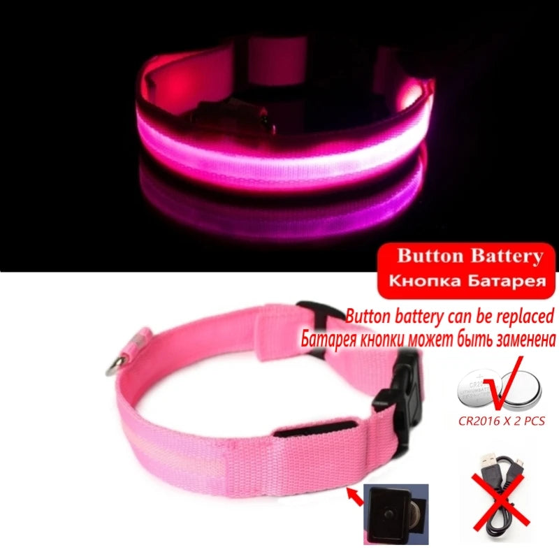 Led Dog Collar Light - For Dogs USB
