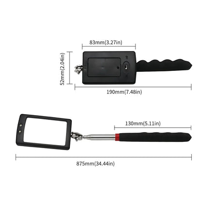 Mechanical Mirror - LED Light Telescoping