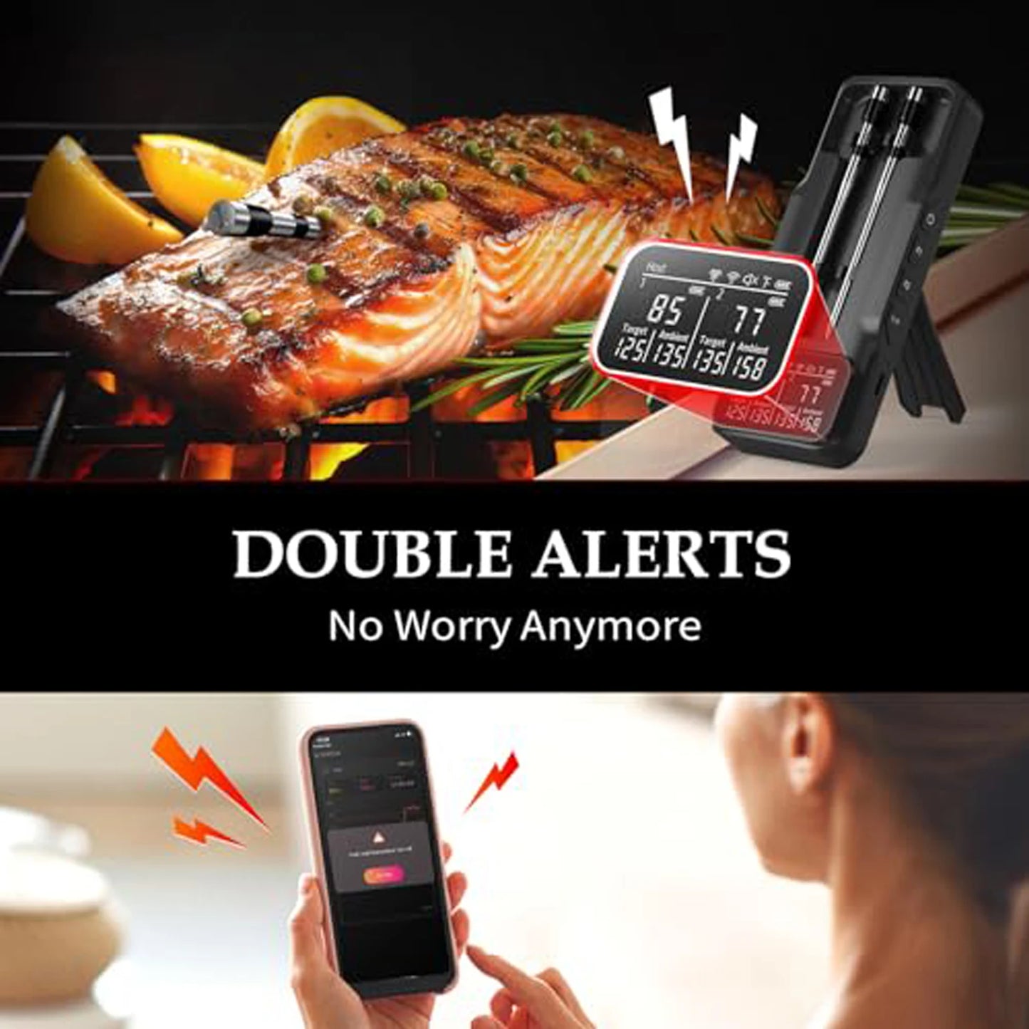 Wireless Meat Thermometer - Digital Bluetooth