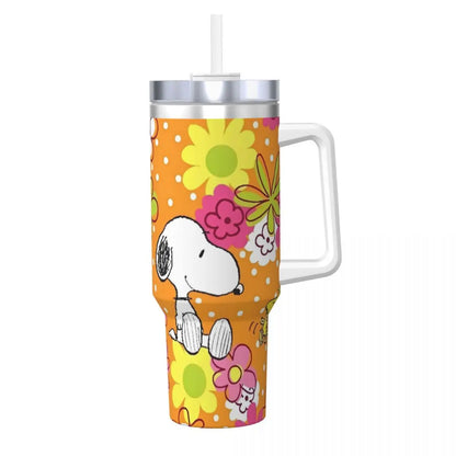 Snoopy Stainless Steel Tumbler -  Peanuts Water Bottle