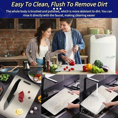 Stainless Steel Cutting Board - Clean and Safe