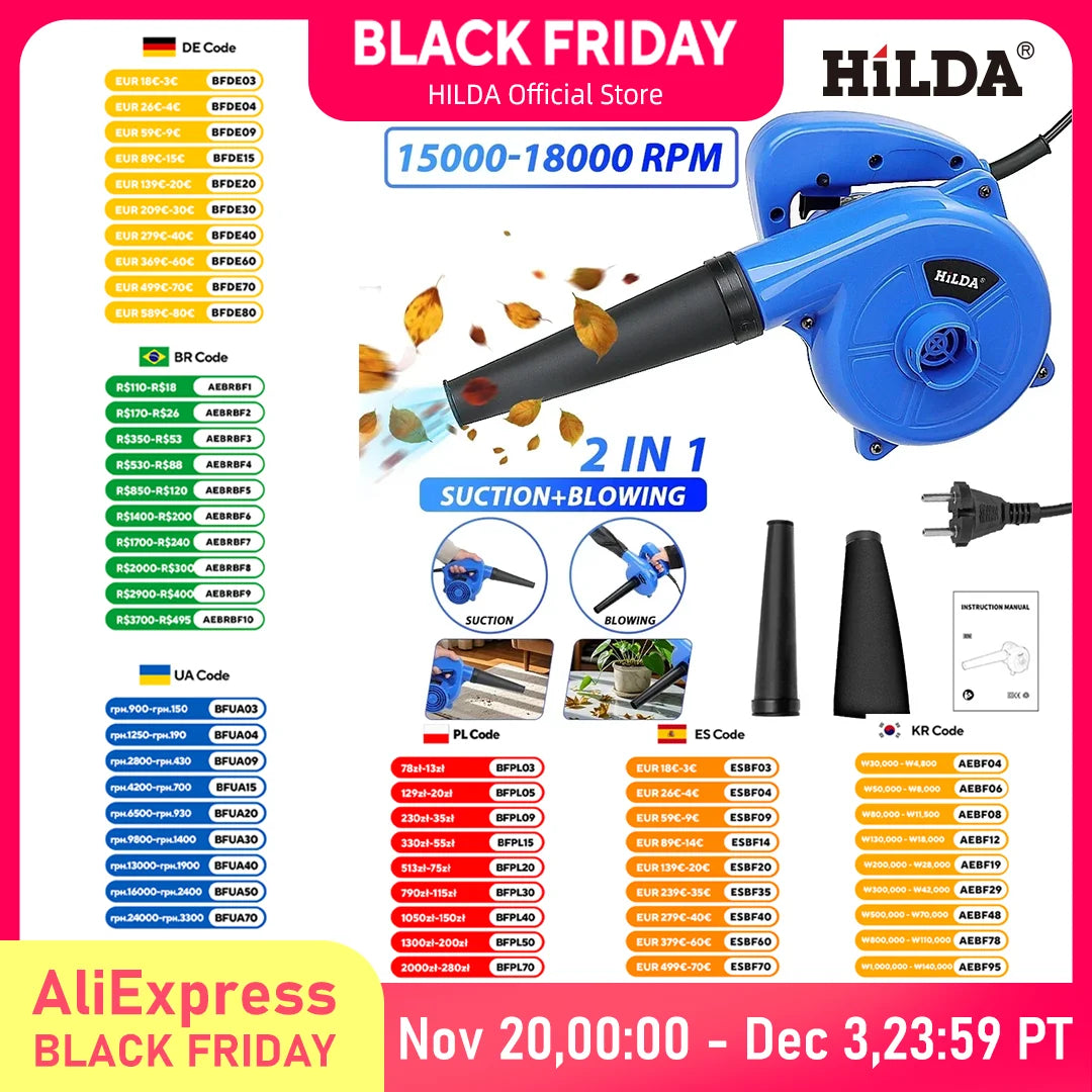 Mini Air Blower - 1000W Computer Cleaner Electric