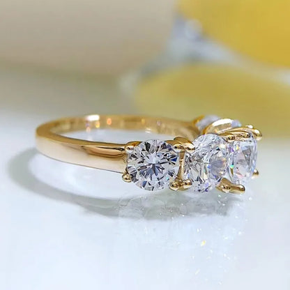 5 Stone Sparkling Ring - Engagement Wedding