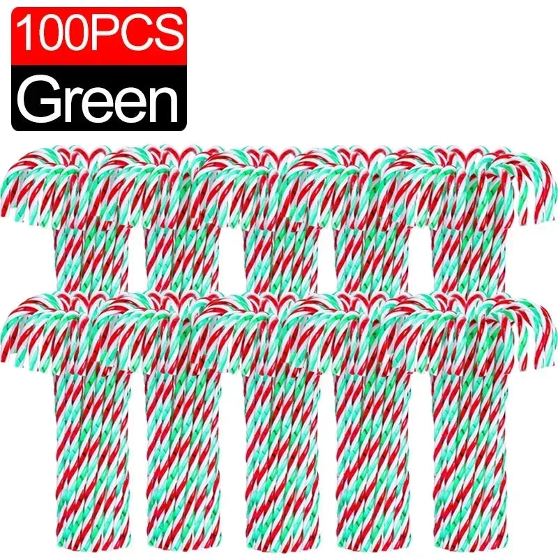 Candy Cane Ornament - Plastic 10/100Pcs