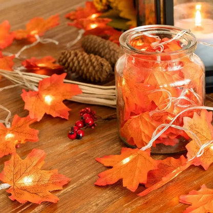 Leaf String Lights - USB/Battery