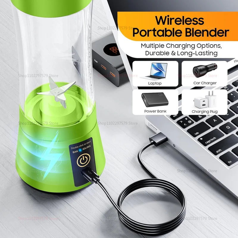 Portable Juice Mixer - USB Rechargeable Smoothie Maker