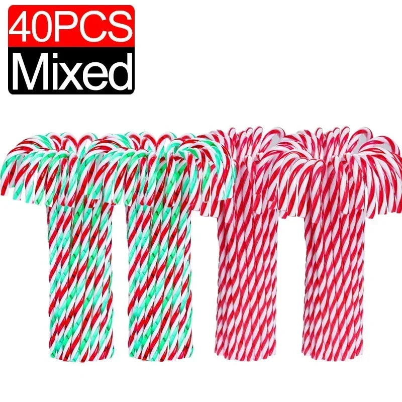 Candy Cane Ornament - Plastic 10/100Pcs