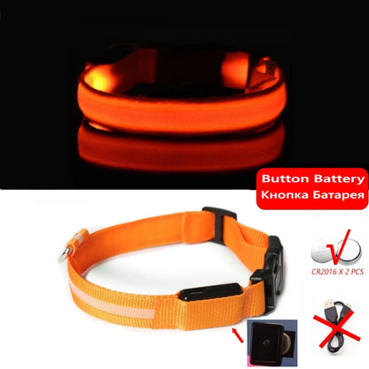 Led Dog Collar Light - For Dogs USB