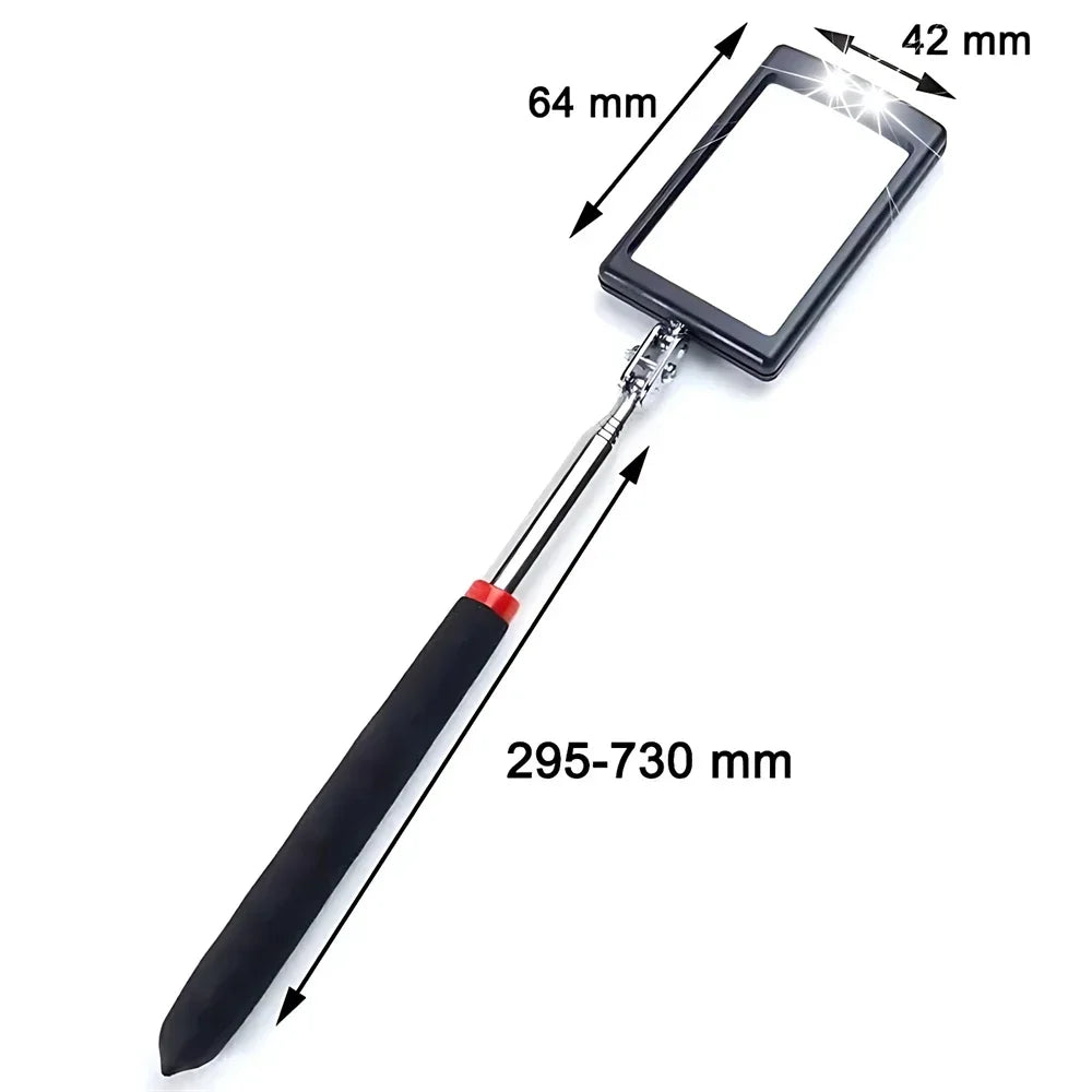 Mechanical Mirror - LED Light Telescoping