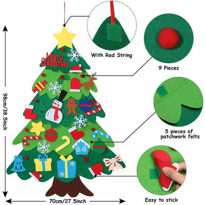 Kids DIY Felt Christmas Tree - Vibrant and Fun