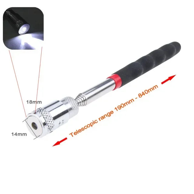 Mechanical Mirror - LED Light Telescoping