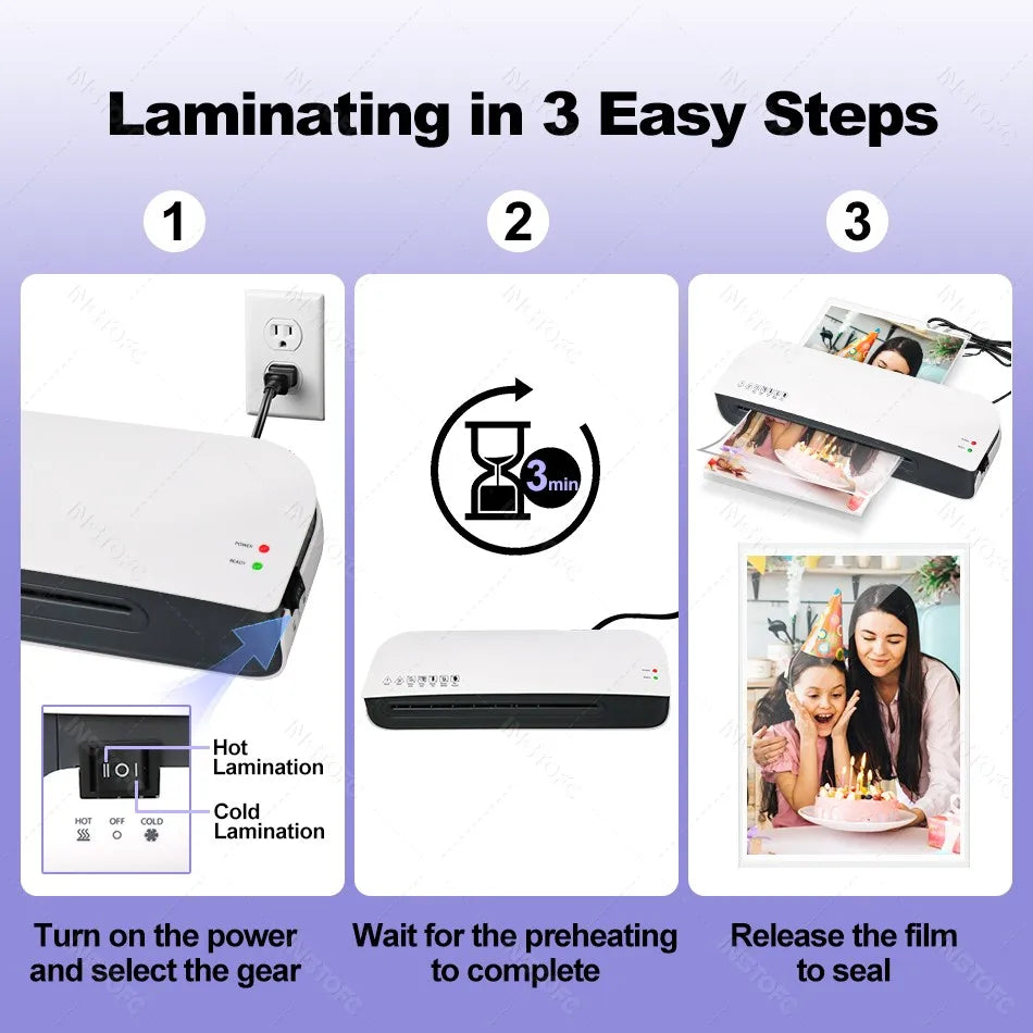 Desktop Laminator Machine - Hot and Cold