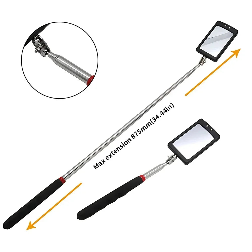 Mechanical Mirror - LED Light Telescoping