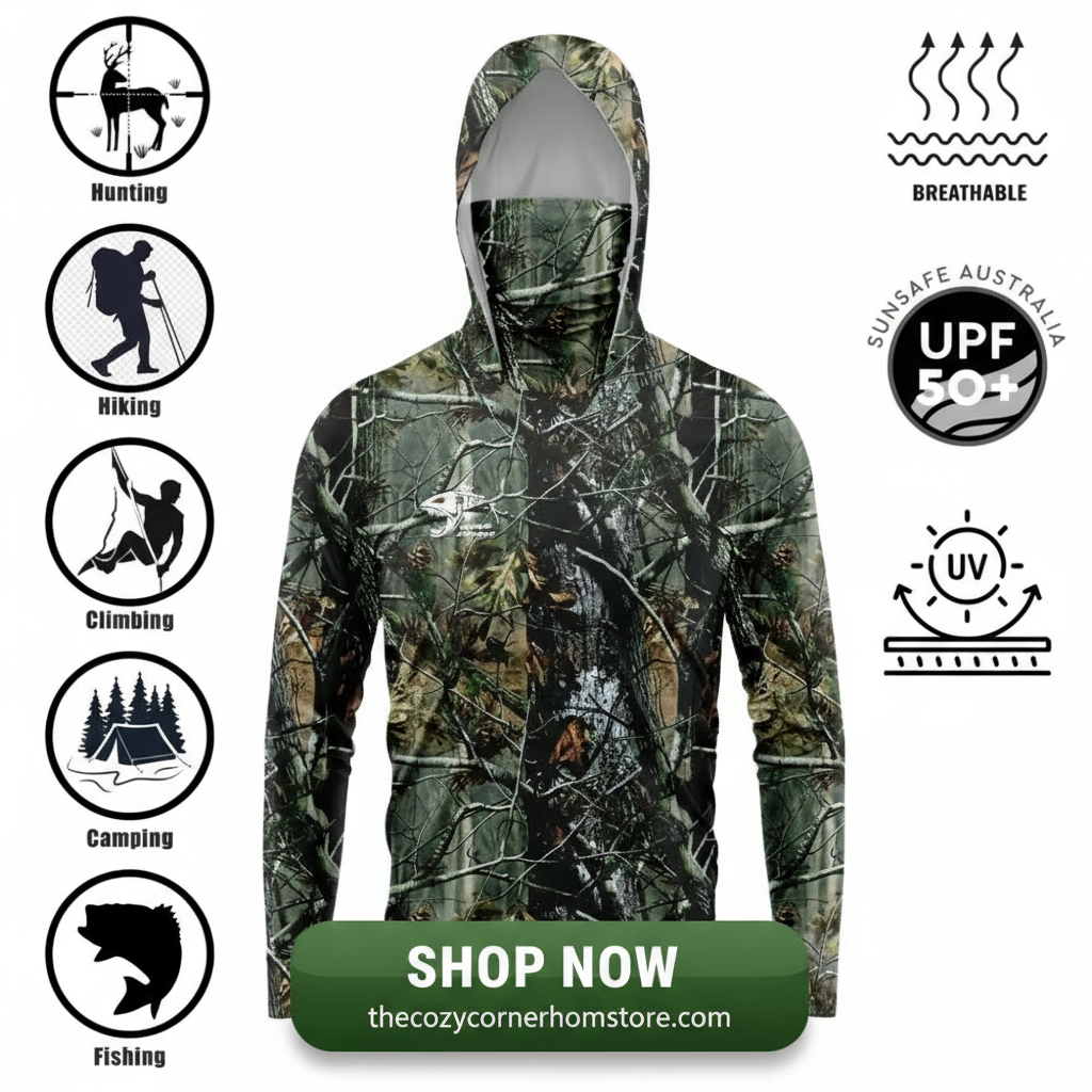 Camouflage Hooded Shirts - Long Sleeve