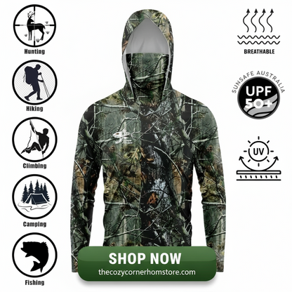 Camouflage Hooded Shirts - Long Sleeve