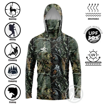 Camouflage Hooded Shirts - Long Sleeve
