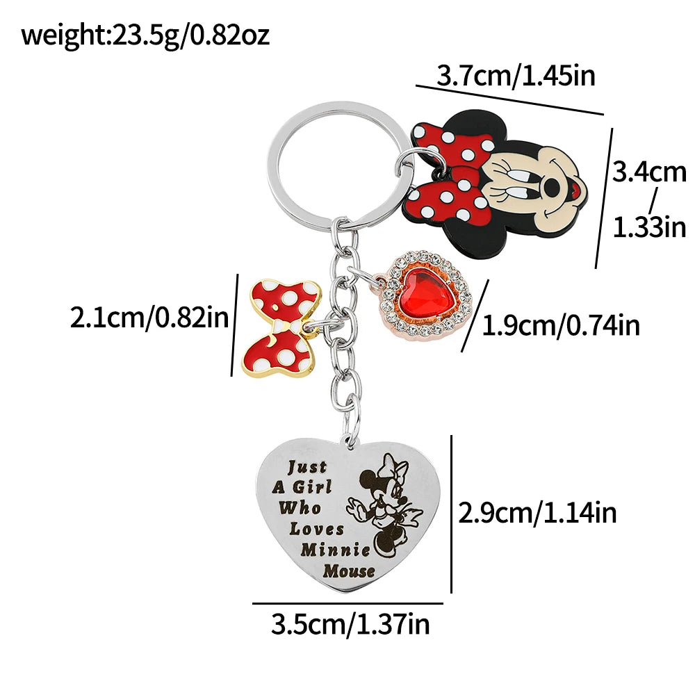 Mickey Minnie Mouse Keychain - Backpack Accessory