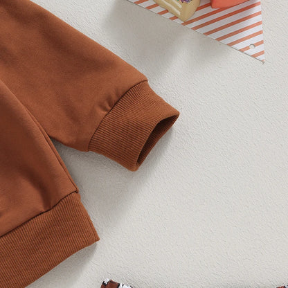 Baby Girl 2Pcs Thanksgiving Outfit - Long Sleeve Sweatshirt Pants Set