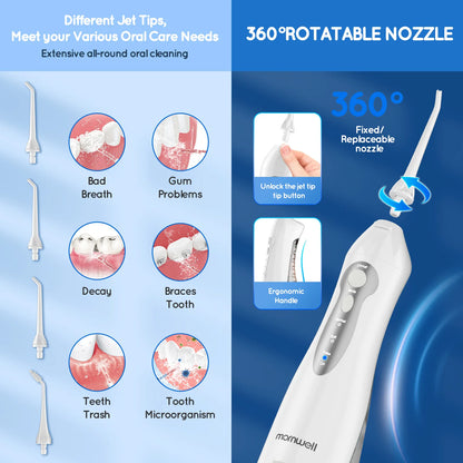 Portable Dental Water Flosser -  USB Rechargeable 3 Modes